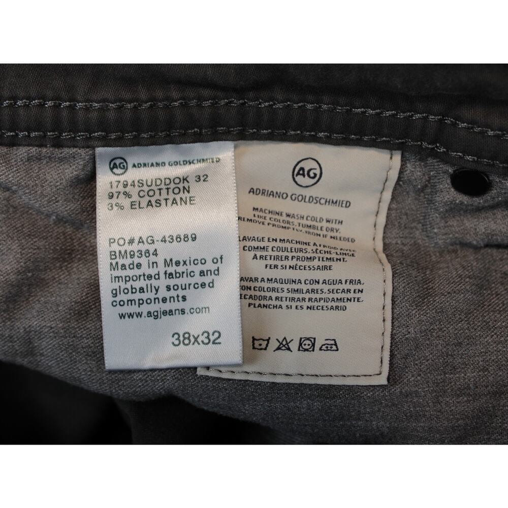 AG Adriano Goldschmied Mens 38x32 Gray Everett Slim Straight Jeans - Picture 4 of 8